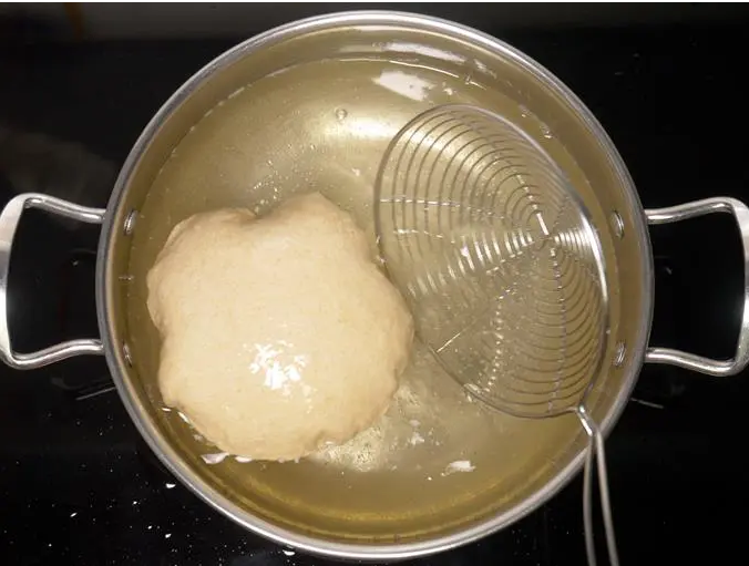 Jhara for Frying | Puri Strainer | Steel Deep Fry Jhara Mesh Laddle | Jharni Wire Skimmer with Handle for Oil Extraction