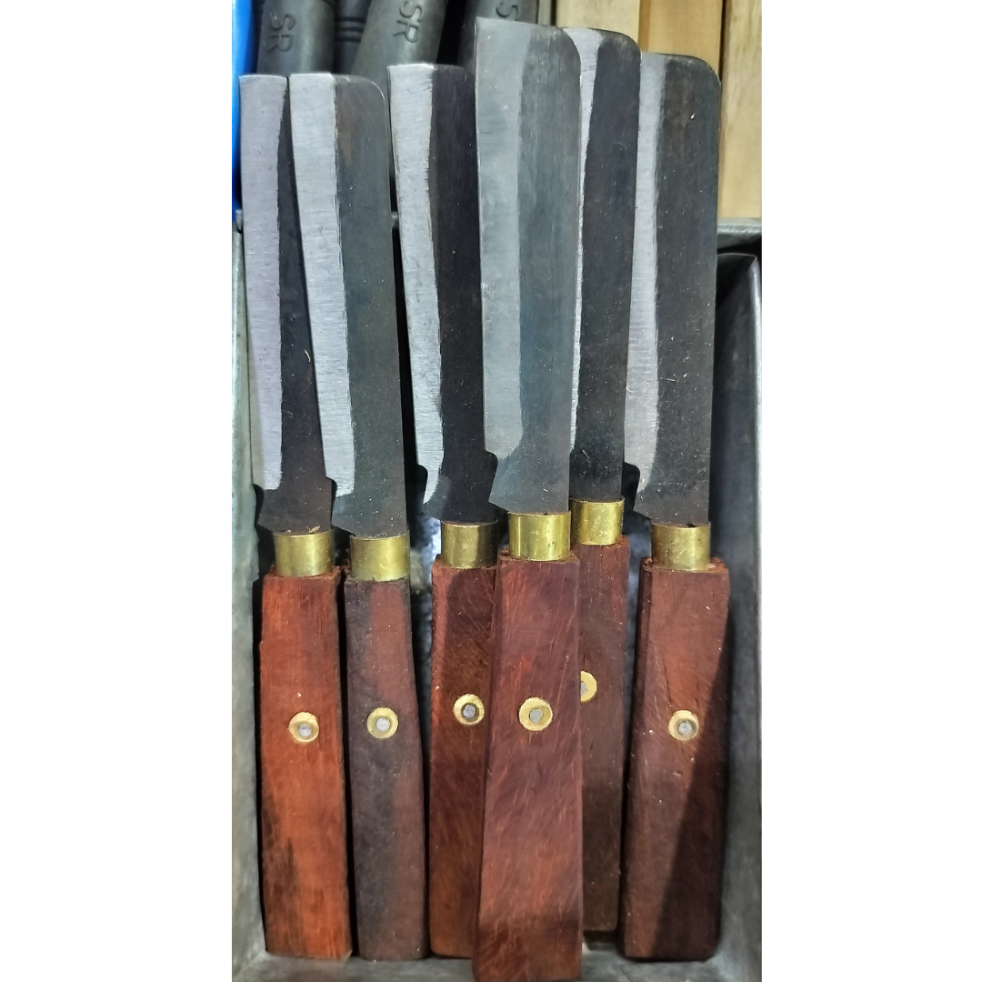 A Small-Sized Iron Kitchen Knife with Wood Handle / Trimming Knife / Pairing Knife (Pack of 2)