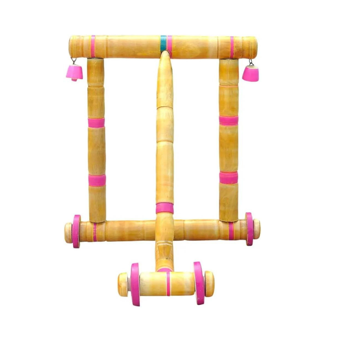 Multicolour Wooden Baby Walker Traditional Nadavandi Handmade for Kids Toddlers Activity β Push Walker for Baby for Age 0-3 Years