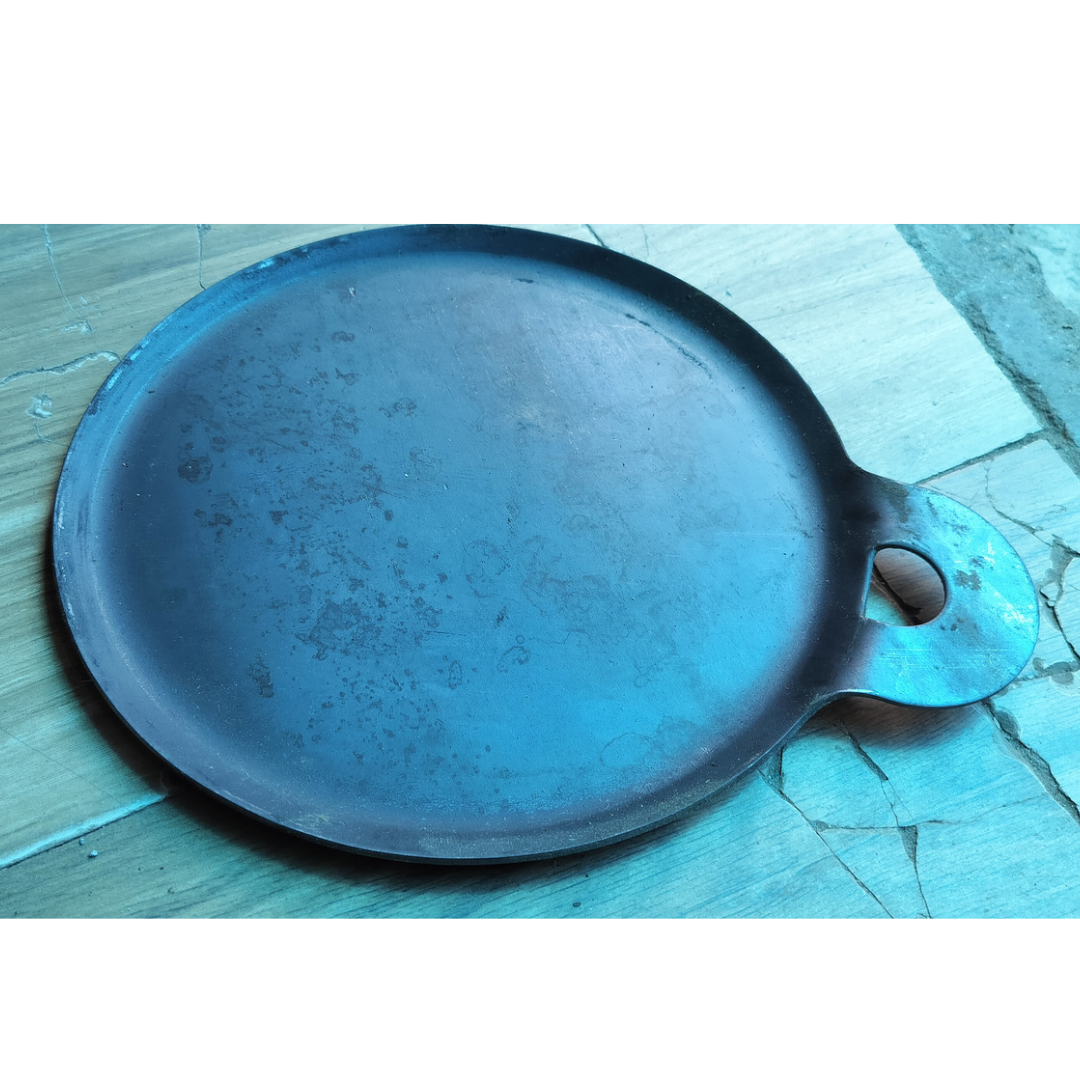 "10.5 - Inch Iron Dosa & Roti Tawa: Gas & Induction Compatible with Side Edges"