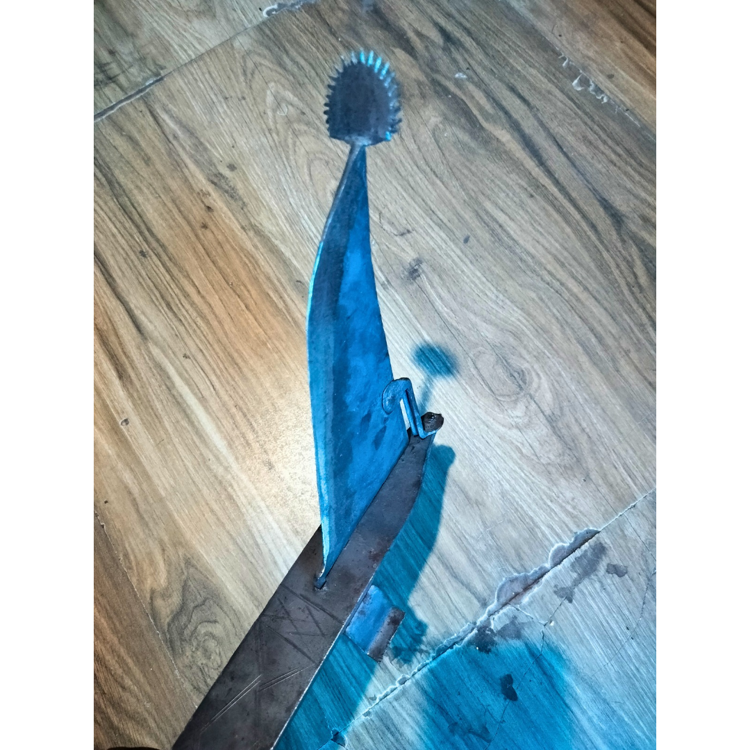 Large Handmade Manual Vegetable Chopper and Coconut Scraper β Iron Loha Lokhand Base (Approx. Dimensions: 45 x 5 x 25 cm, 1.3 Kg)