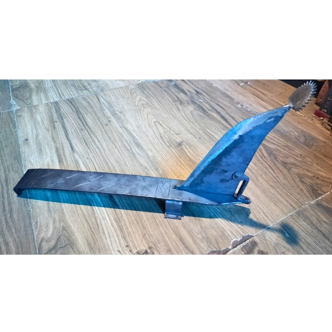 Large Handmade Manual Vegetable Chopper and Coconut Scraper β Iron Loha Lokhand Base (Approx. Dimensions: 45 x 5 x 25 cm, 1.3 Kg)