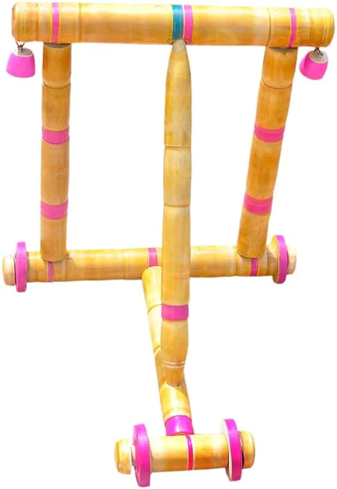 Multicolour Wooden Baby Walker Traditional Nadavandi Handmade for Kids Toddlers Activity β Push Walker for Baby for Age 0-3 Years