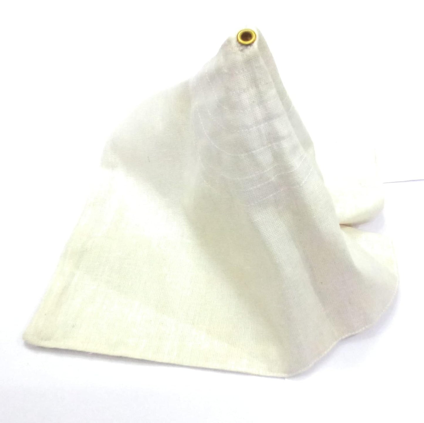 Cotton Double Layered Washable, Reusable and Hand Stitched Imarti Jalebi Cloth / Jangiri Maker with Hole for Professionals (Off White)