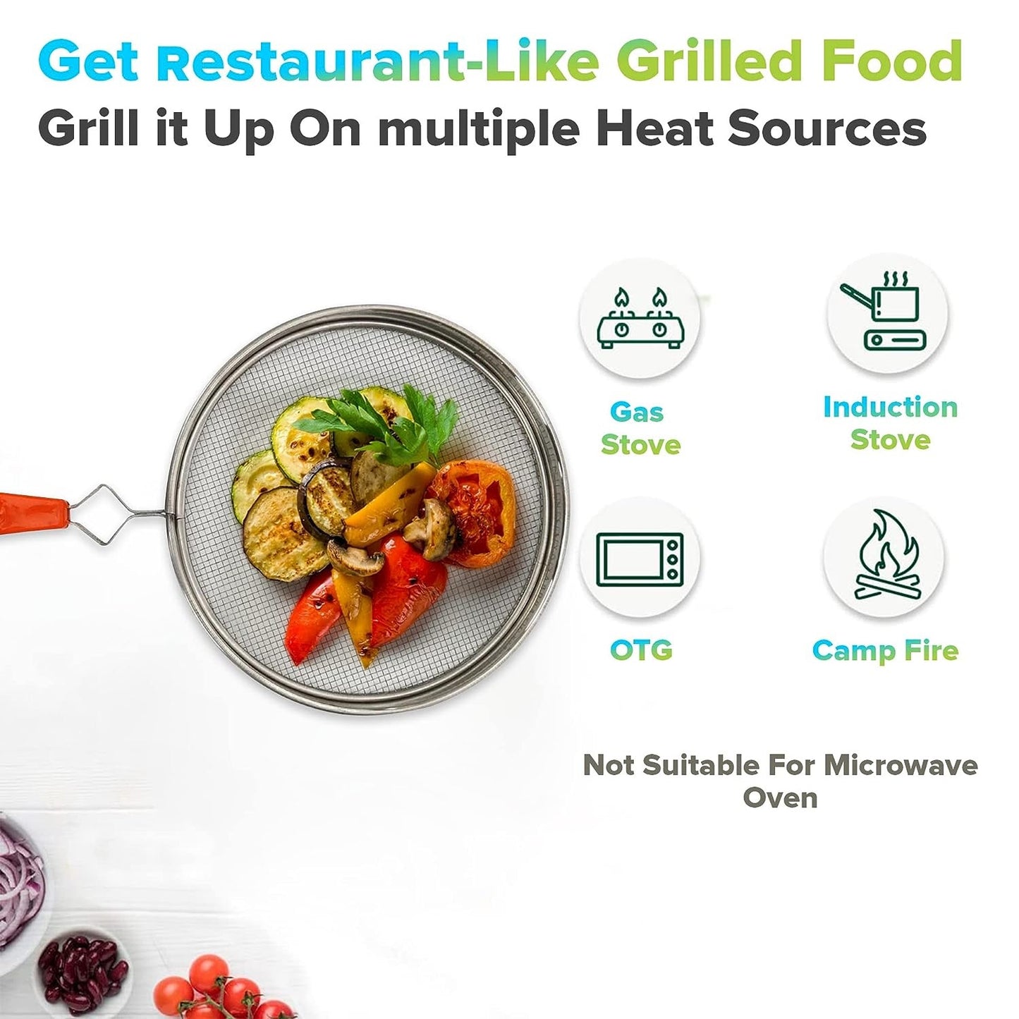 Phulka Grill for Gas Stove, Grill Tawa Jali for Kitchen, Cooking Stainless Steel Papad Jali, Mesh Brinjal Roaster, Roti Grill Basket, Pulka Pan Roaster Grill for Gas