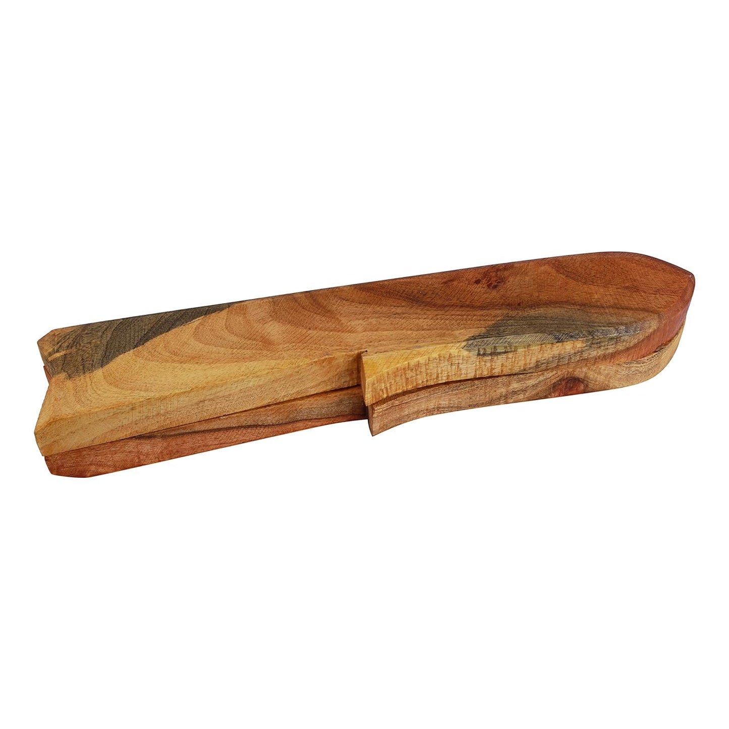 Premium Teak Wood Pallanguzhi (Vamana Guntalu / Passuppandi / Mancala) – 14-Pit Traditional Board Game with 70 Cowrie Shells