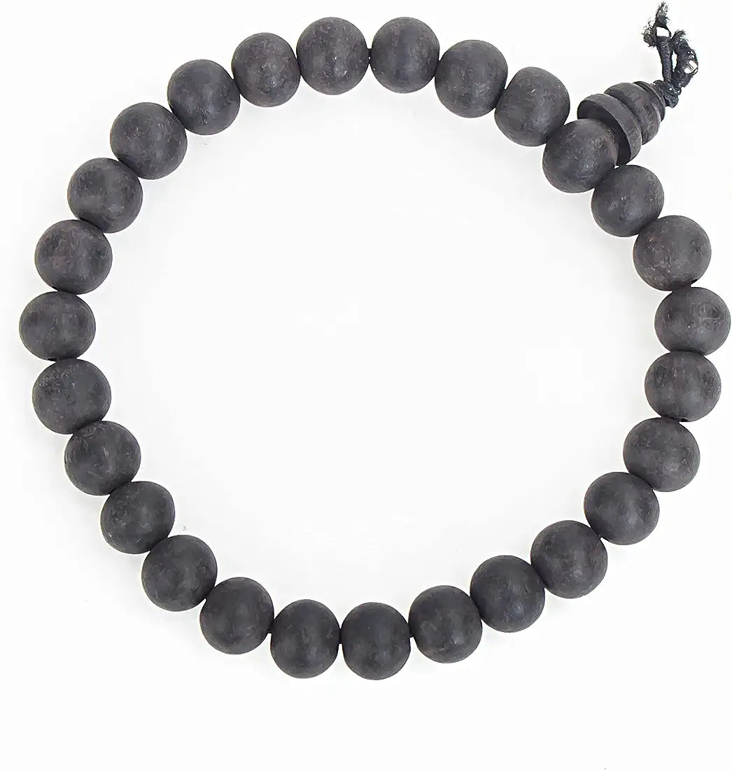 Natural Unpolished Karungali Bracelets Original | Karungali Kattai Bracelet 8mm - Natural Black Ebony Wood 8mm Bead Size Natural Black 1 Piece