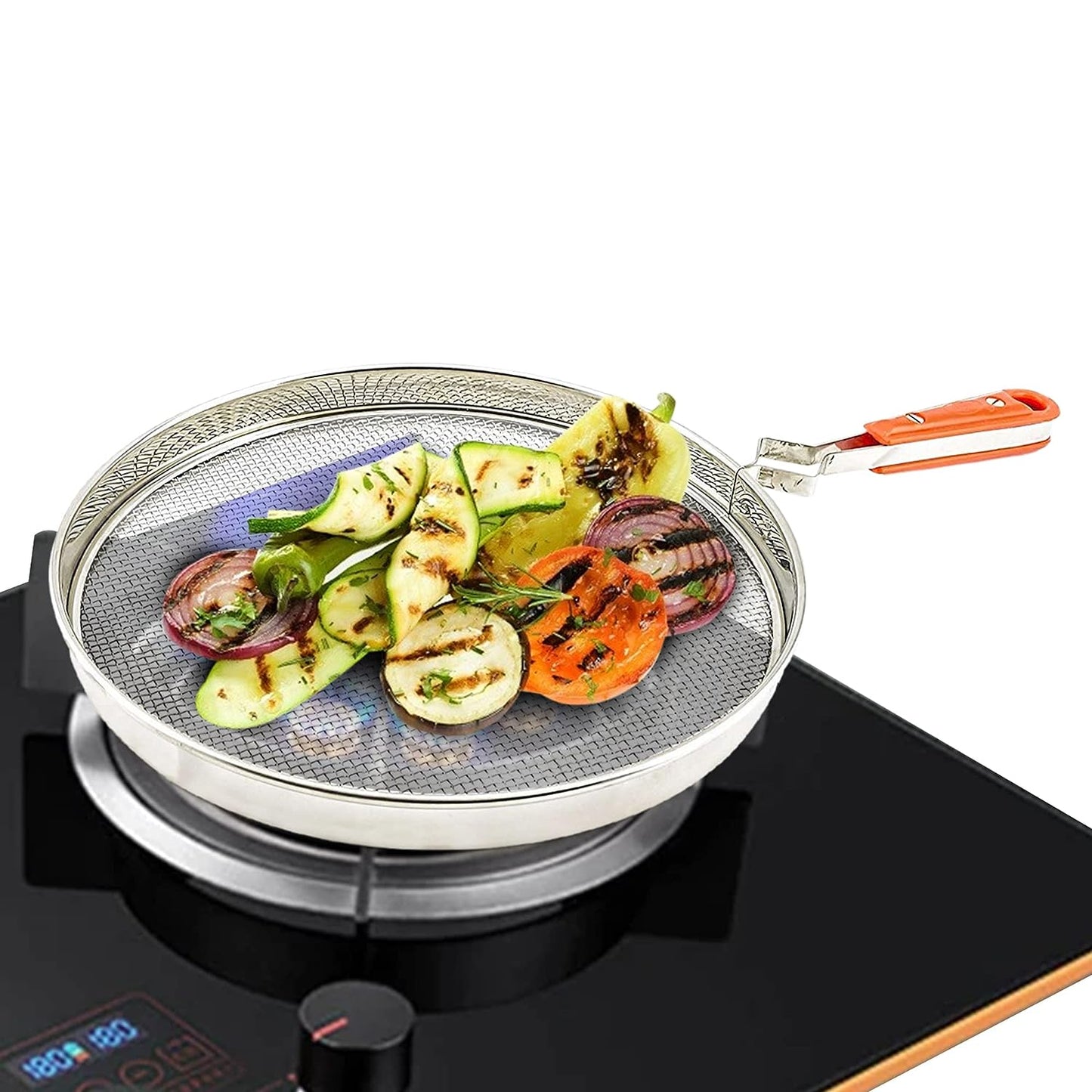 Phulka Grill for Gas Stove, Grill Tawa Jali for Kitchen, Cooking Stainless Steel Papad Jali, Mesh Brinjal Roaster, Roti Grill Basket, Pulka Pan Roaster Grill for Gas