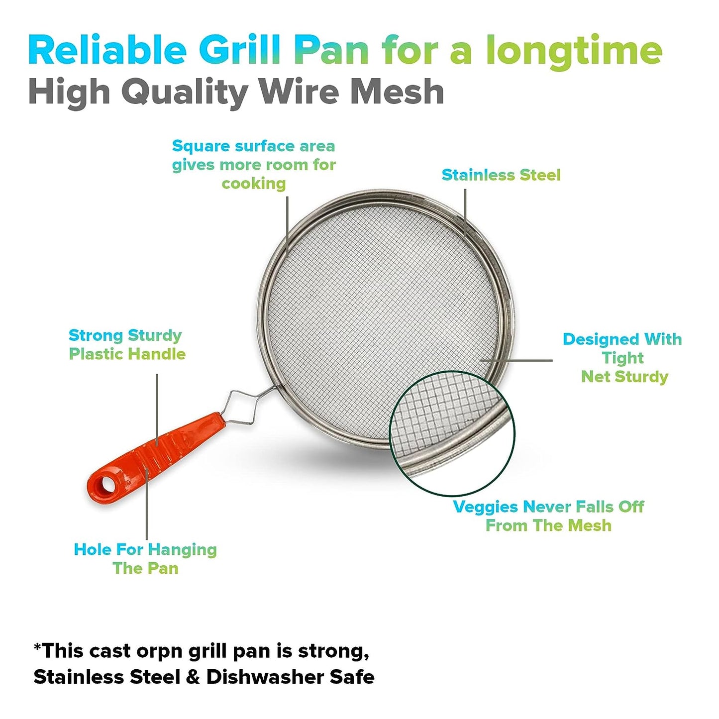 Phulka Grill for Gas Stove, Grill Tawa Jali for Kitchen, Cooking Stainless Steel Papad Jali, Mesh Brinjal Roaster, Roti Grill Basket, Pulka Pan Roaster Grill for Gas