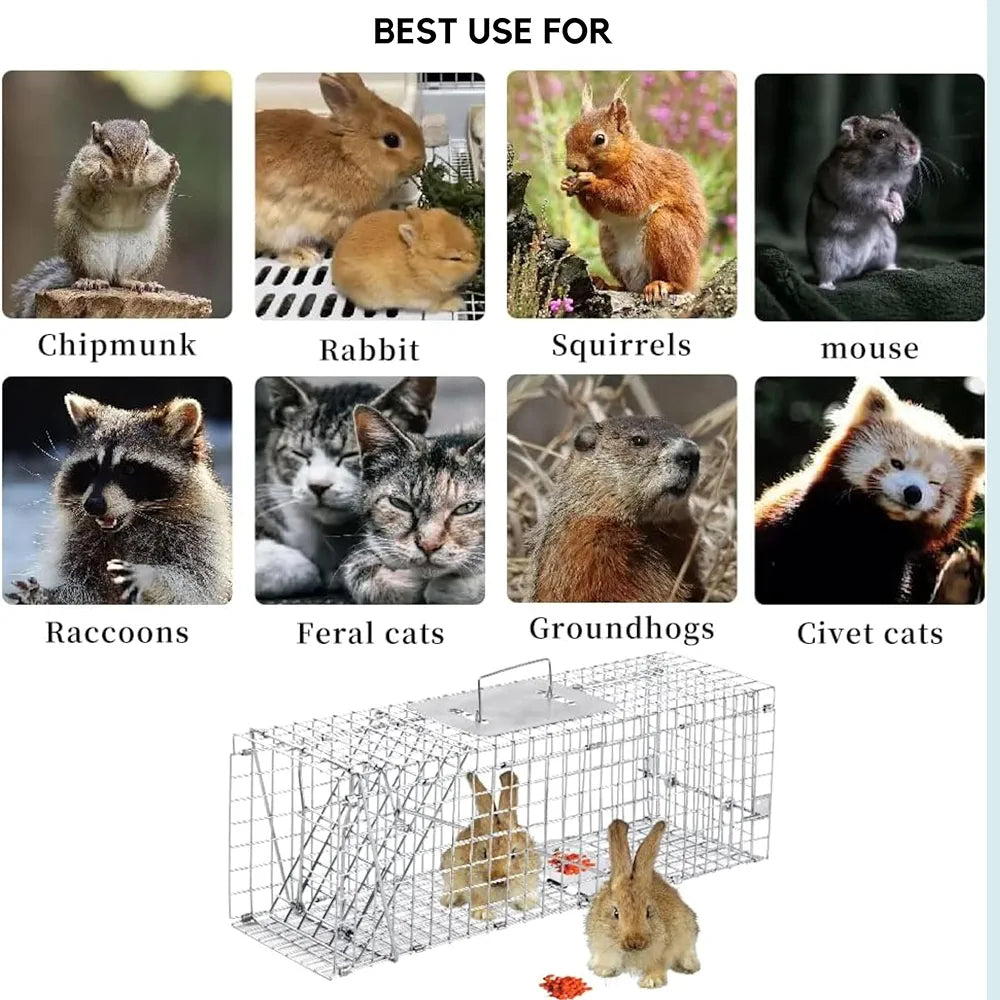 Galvanized Iron Handmade Big Size Cage Trap for Cats, Rabbits, and Squirrels (To Relocate)