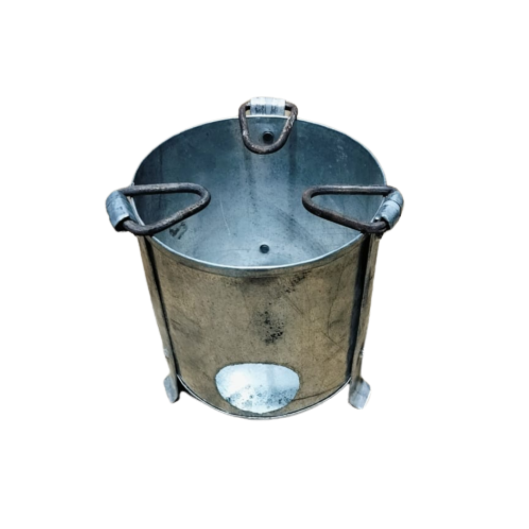 Pure Iron Sigdi / Chulha / Griller Heater Oven / Iron Ashtray / Angeethi / Sawdust (lakdi ka burada) Stove - 9 Inch (Saw dust)