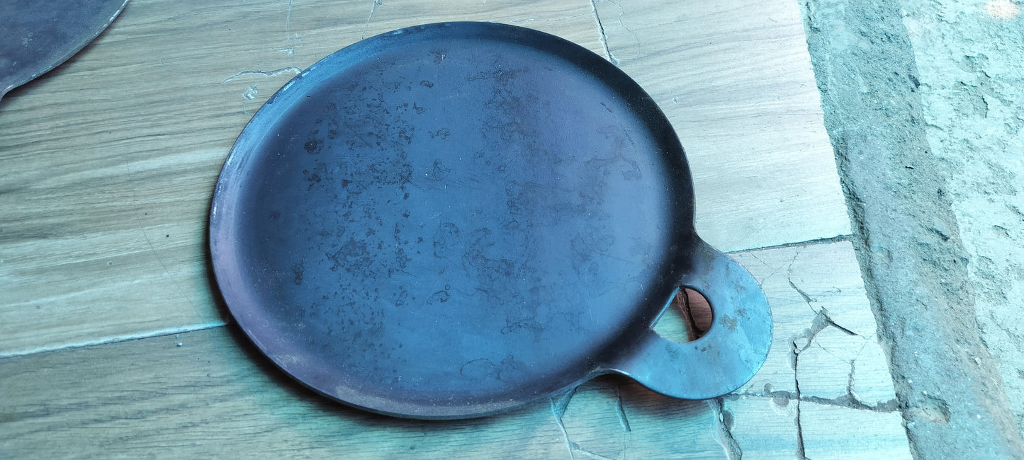 "10.5 - Inch Iron Dosa & Roti Tawa: Gas & Induction Compatible with Side Edges"