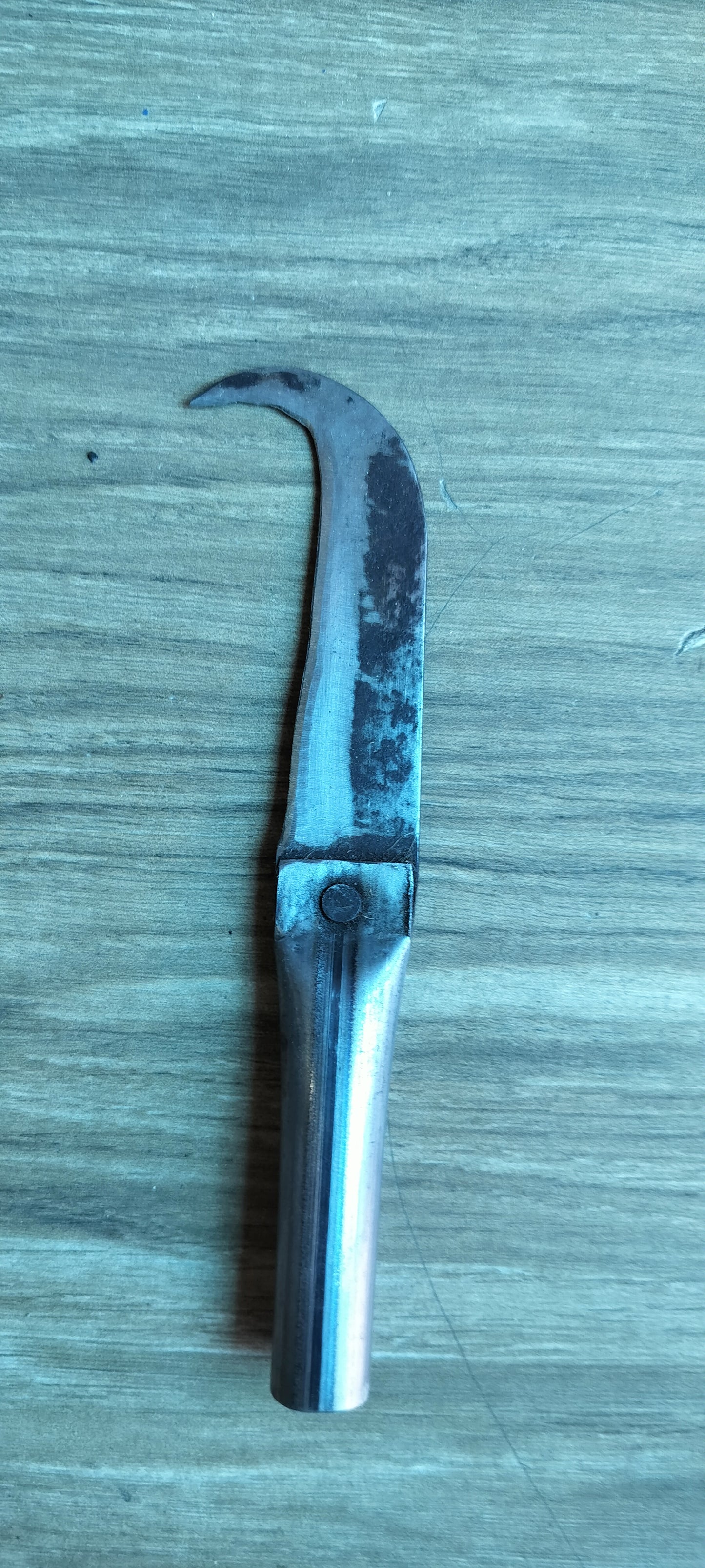 Small Curved Knife / Handy Iron Pairing Knife for Delicate Tasks (6 in / 15 cm)