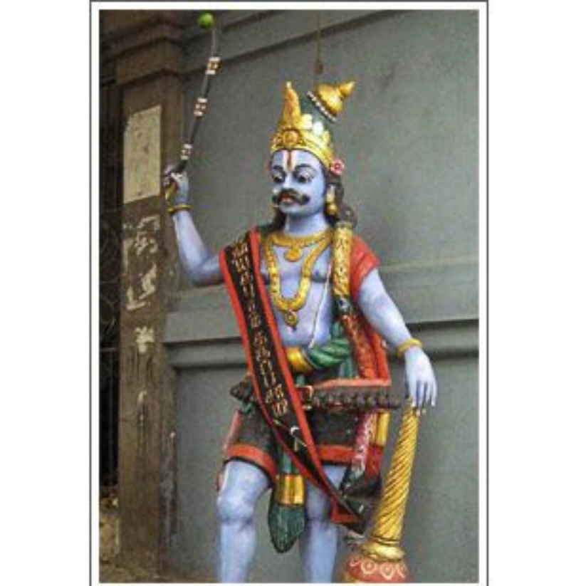 Symbolic / Ceremonial / Tribute Knife - Aruvaal for offering at temple - Handmade Iron Billhook with Wooden Handle