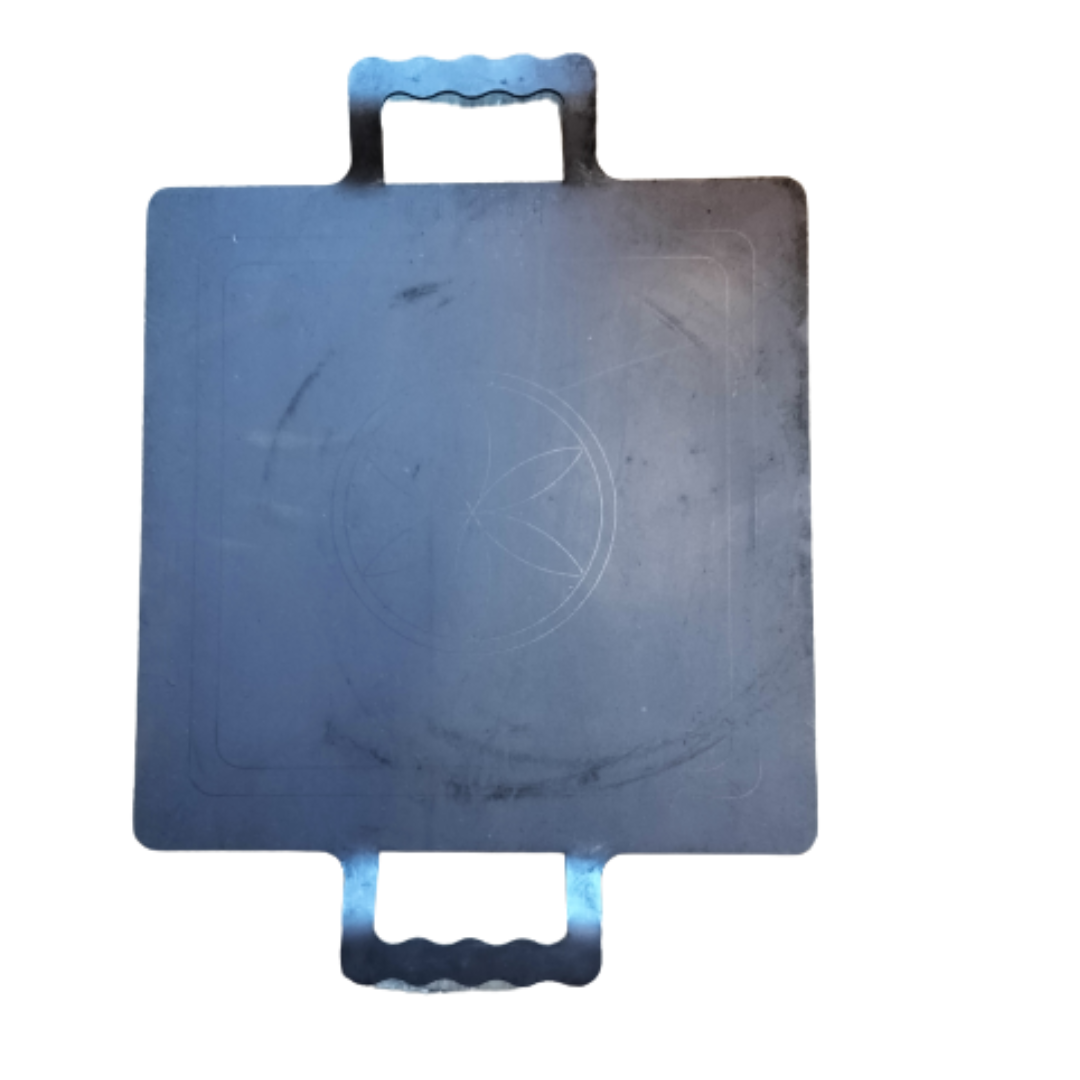 Jointless Square Shaped Flat Base Iron Dosa Tawa (12 Inch, 2.2 Kg)