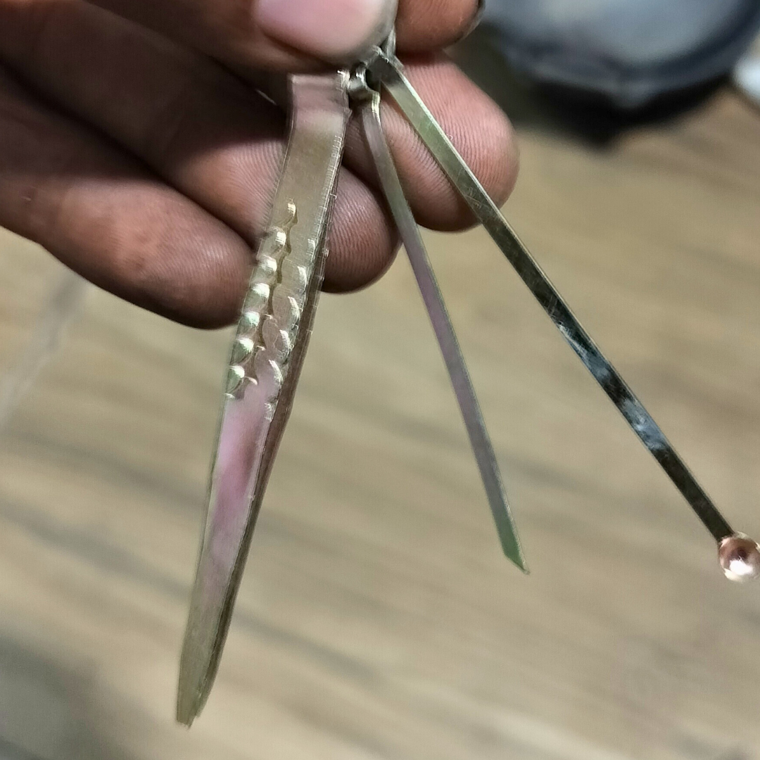 Handmade Iron Tweezer Plucker Eyebrow, Upper Lips, Blackhead Removal, Facial Hair For Women & Men (Pack of 2)