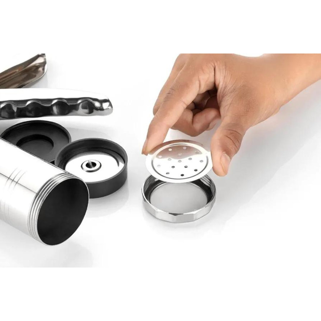 15-in-1 Stainless Steel Kitchen Press: Sev Sancha, Chakli Maker, Hand Press for Snacks and Cookies, Portable with Heavy-Duty Handle