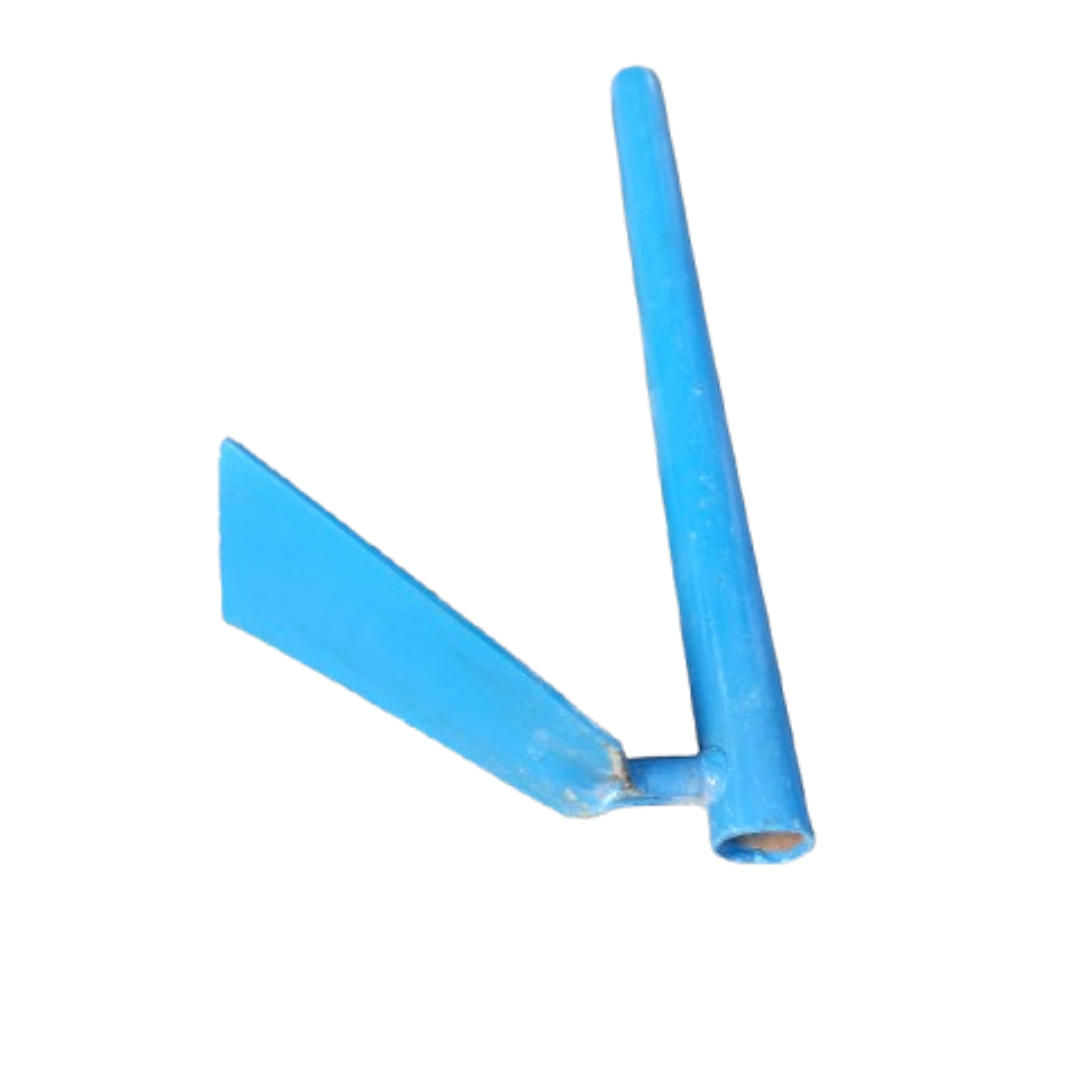 Heavy Duty Small Hand Iron Spade/Hoe for Gardening & Agriculture - 40 cm Fixed Long Handle (Kalai Kothu Manvetti/Kudaal/Favada/Para).