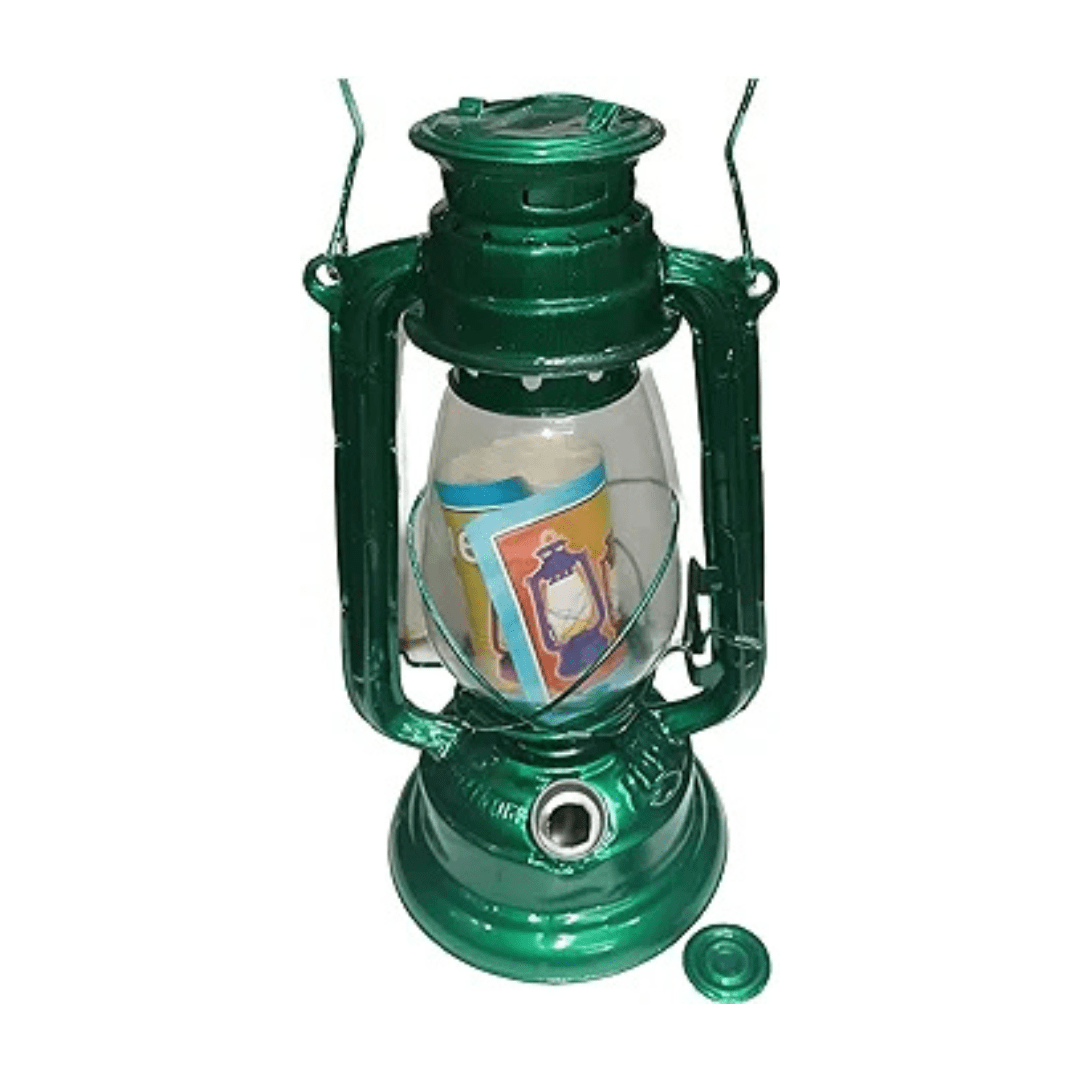 Vintage Kerosene Hurricane Lantern - Rustic Hanging Oil Lamp for Decoration, Camping, and Low Light Ambiance (Assorted Colors, Pack of 1)