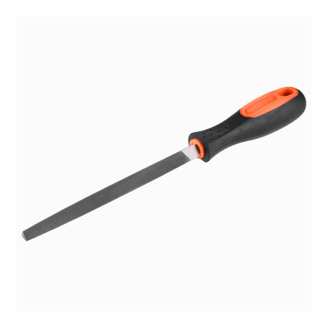 "10cm Triangular File with PVC Handle β Ideal for Sharpening Knives, Vegetable Choppers, and Billhooks for Home Kitchen Use"