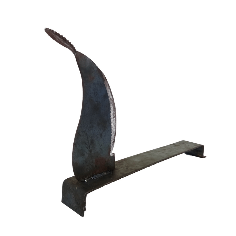 Aruvamanai / Iron Blade Vegetable Cutter / Boti Cutter Bengali / Chirava Coconut Scrapper / Kathipeeta / Thengai Thuruvi β with Iron Loha Lokhand Base (L x W x H: 32 x 5 x 20 cm, 500 g)