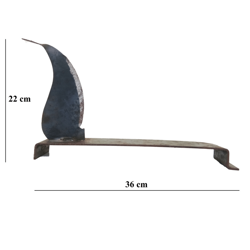 Manual Vegetable Chopper / Coconut Scrapper β with Iron Loha Lokhand Base (L x W x H: 36 x 6 x 22 cm, 1 Kg)