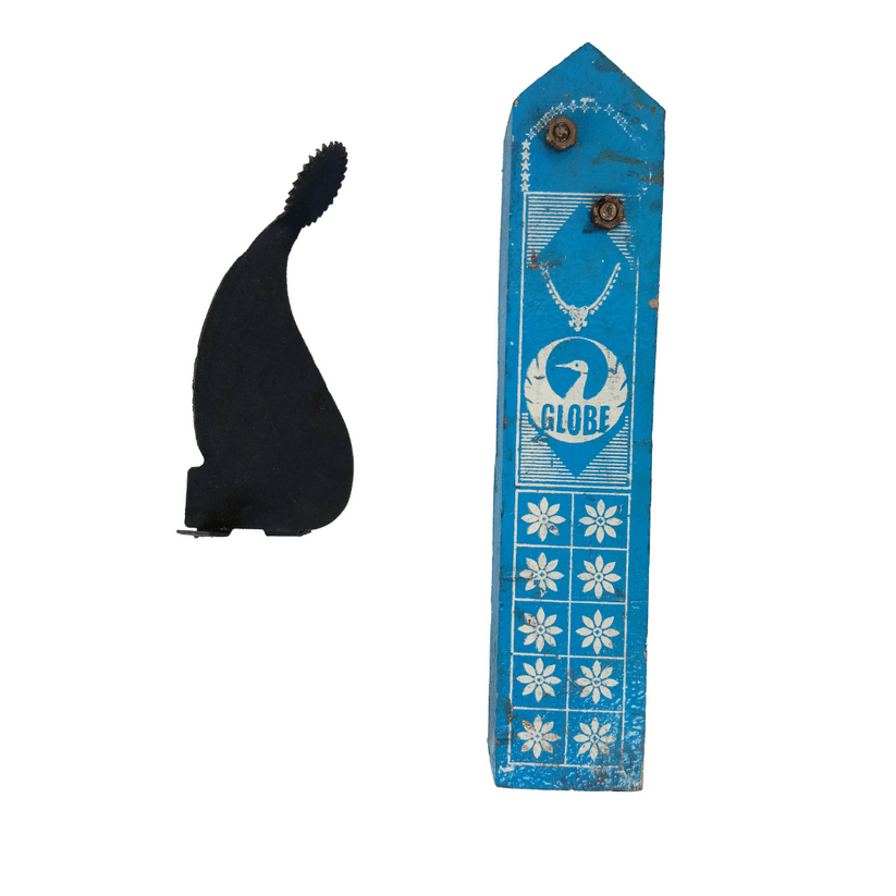 Traditional Iron Blade Vegetable Cutter / Boti Cutter Bengali / Chirava Coconut Scrapper / Kathipeeta / Aruvamanai with Wood Base - Small Size