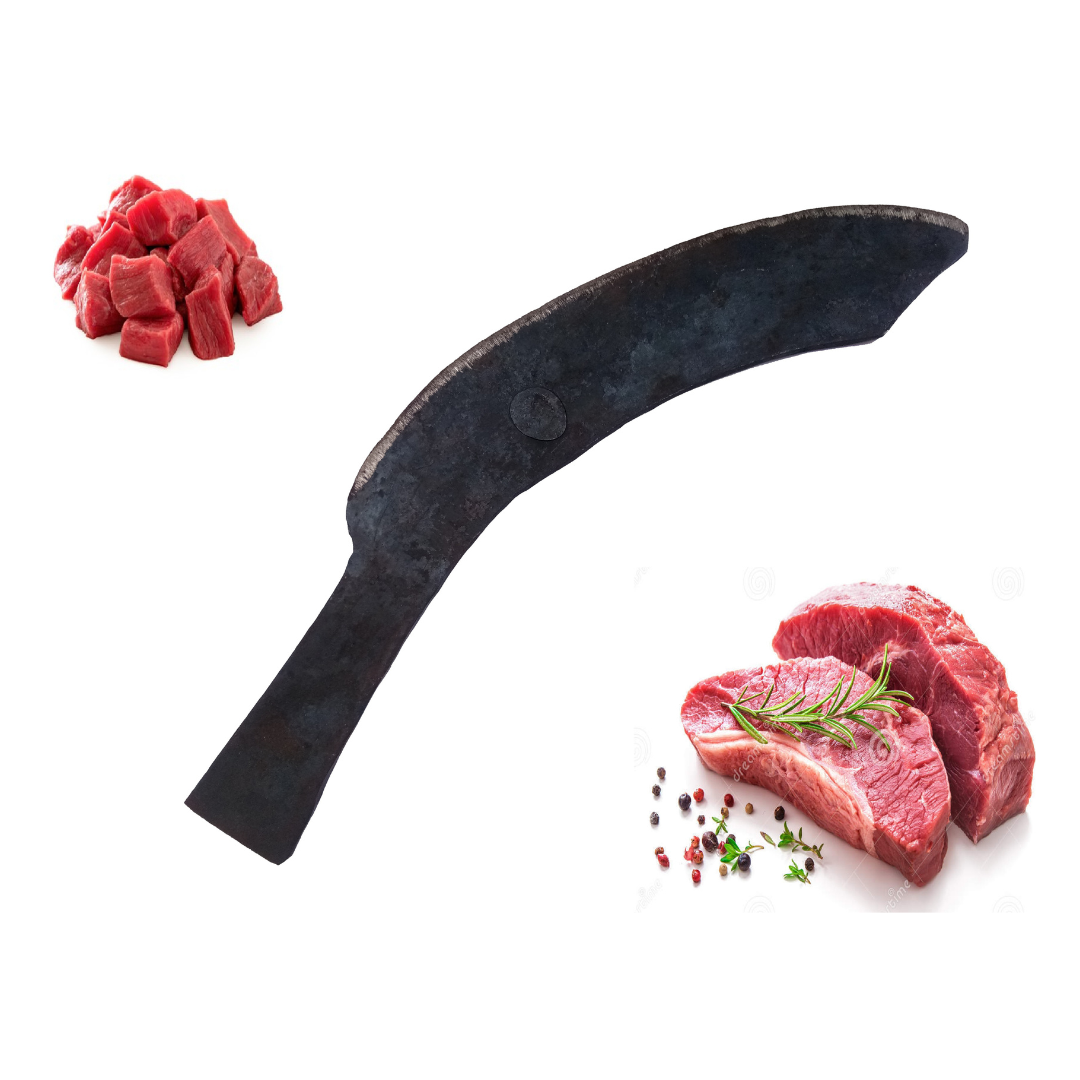 Handmade Iron Cleaver Knife / Meat Knife / Iron Knife - Suitable for Chopping, Slicing and Cutting of Fish and Meat (Length 30 cm, Weight 450 g)