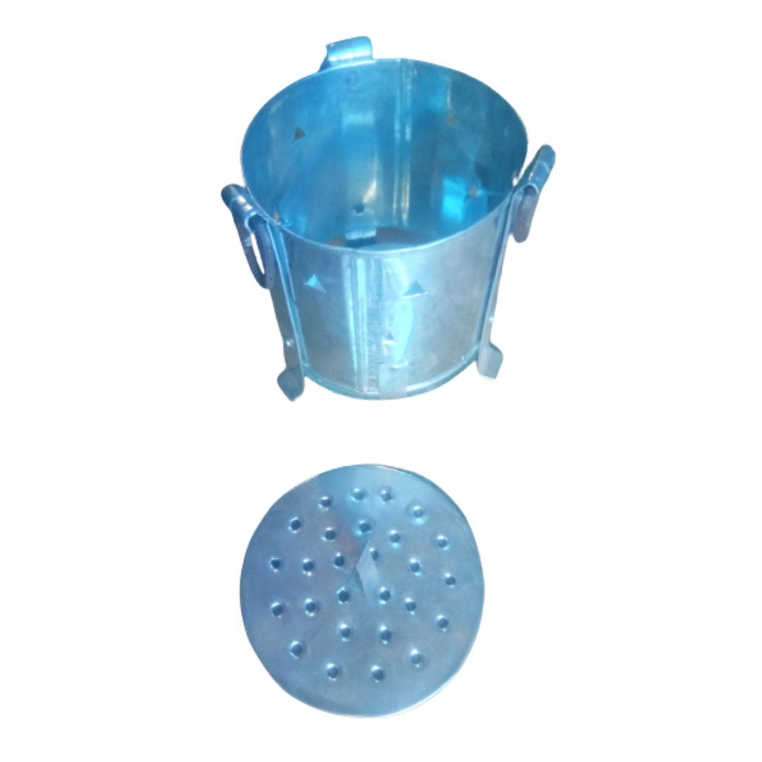 Galvanized Iron Charcoal Stove / Sigdi / Chulha / Griller Heater Oven / Iron Ashtray / Angeethi / Tandoor Stove β Small Size