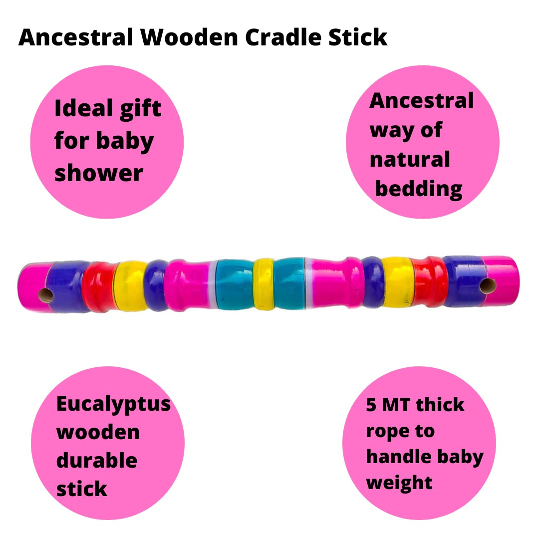Multicolor Thottil Kambu / Round Type Baby Cradle Swing Stick