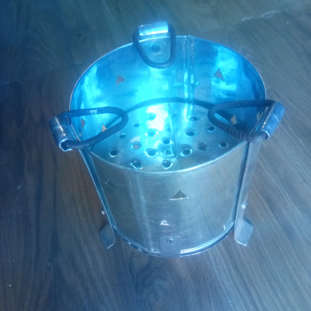 Galvanized Iron Charcoal Stove / Sigdi / Chulha / Griller Heater Oven / Iron Ashtray / Angeethi / Tandoor Stove β Small Size