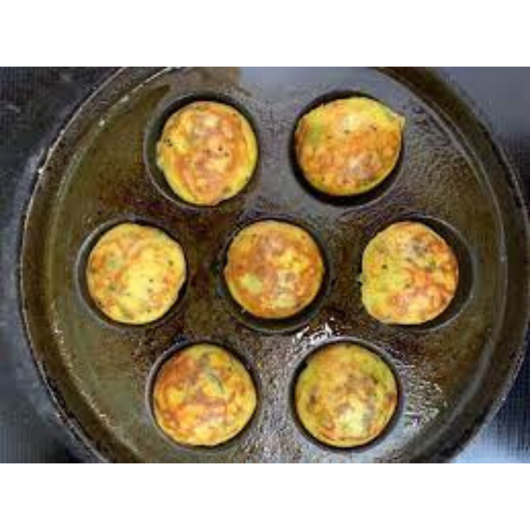 Iron 7 Cavity Kuli Appam Patra / Paniyaram Pan