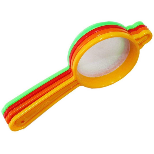 Plastic Multipurpose Tea, Coffee Strainer with Double Layer Filtration (Set of 4 Pieces)