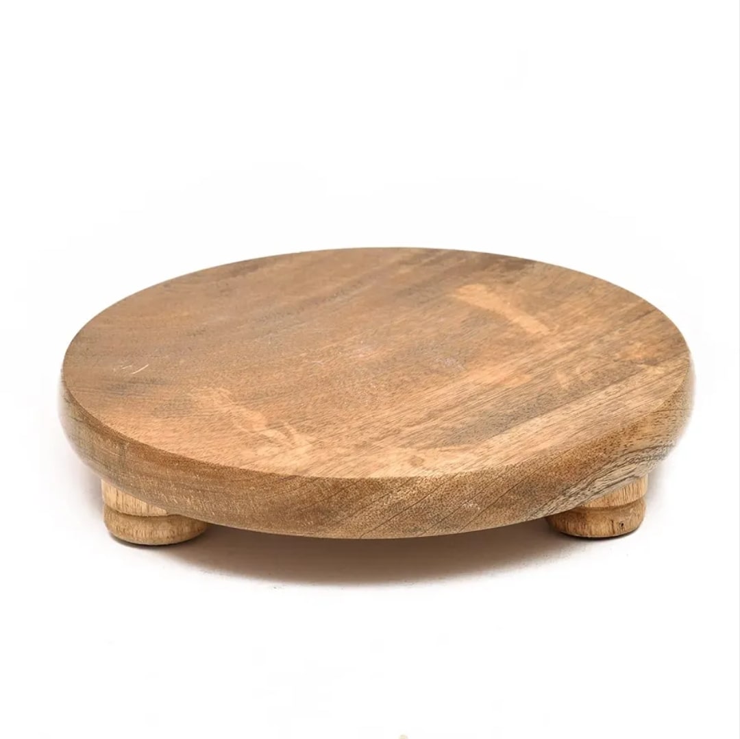 Handcrafted Wooden Chakla / Roti Rolling Board β Traditional Chapati / Poori Palagai for Kitchen Use