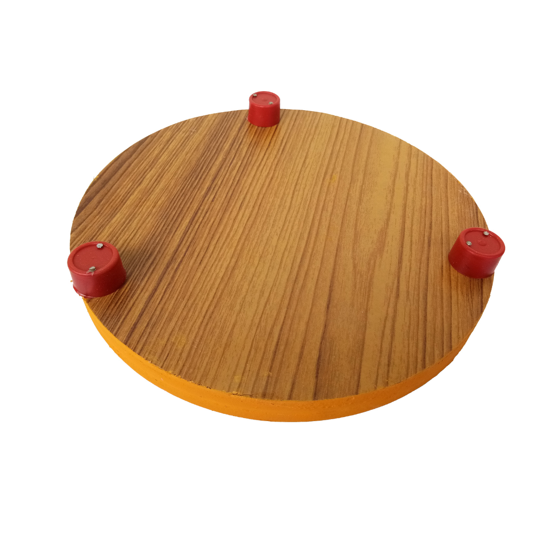 Wooden Chakla / Chapathi Rolling Board / Roti Maker / Poori Palagai / Paratha Polpat / Naan Patla with Mica sheet on both sides (10 inch dia, 0.75 inch thick, 700 g)
