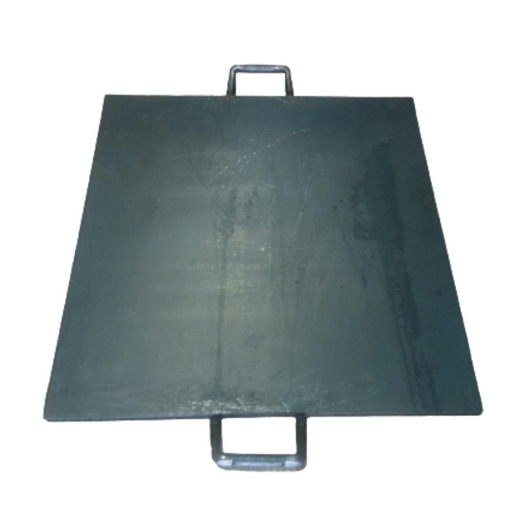Induction & Gas Compatible Square Shaped Flat Base Iron Dosa Tawa (12 Inch, 2.5 Kg approximately)