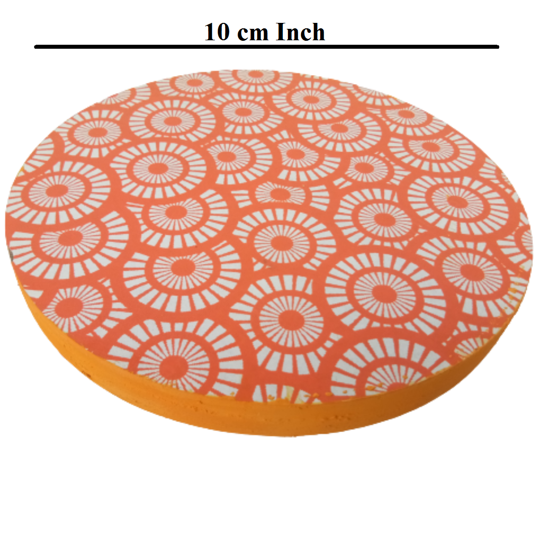 Combo Set for Kitchen - Wooden Mica Chakla Board / Poori Palagai (10 Inch dia, 0.75 inch thick, 500 g) & Belan / Belani / Urulai Kattai (28-30 cm, 400 g)