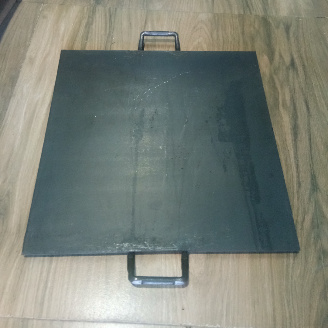 Induction & Gas Compatible Square Shaped Flat Base Iron Dosa Tawa (12 Inch, 2.5 Kg approximately)
