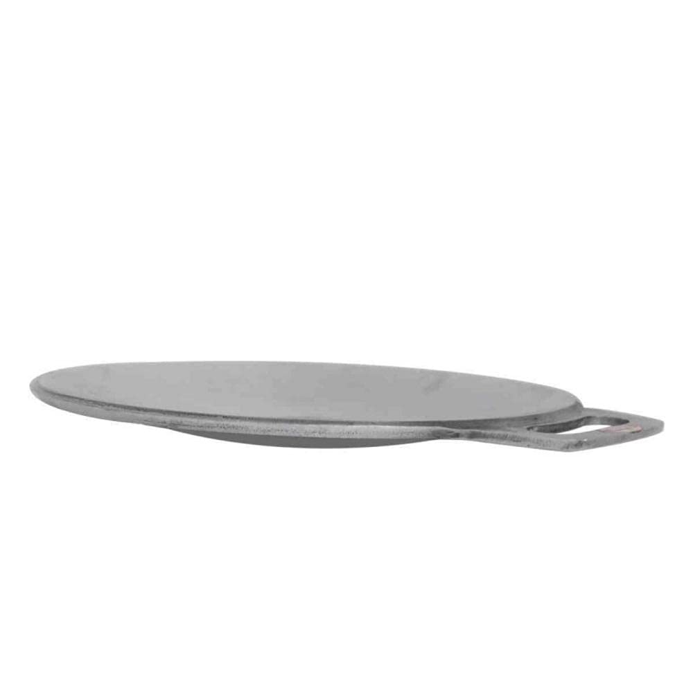13 Inch Indolium Dosa Tawa for Making Best Dosai, Single Handle, Dishwasher Safe, Concave Base for Stove Top, Low Oil Usage (Shiny Silver, Aluminium)