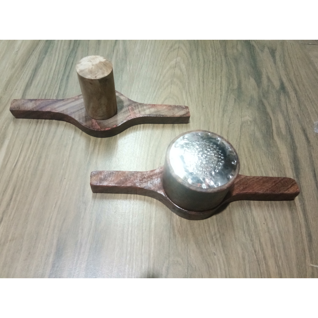 Traditional Wooden Kitchen Press, Idiyappam, Sev Sancha Maker with Stainless Steel Bottom Sheet