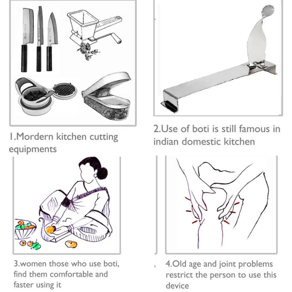 Stainless Steel 2 in 1 - Vegetable Cutter & Coconut Scraper