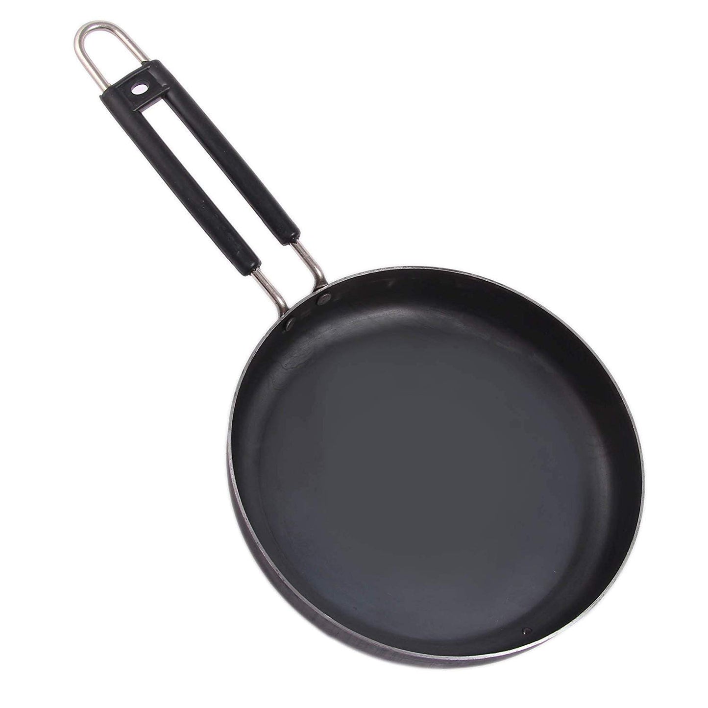 Induction & Gas Compatible Pre-Seasoned Deep Frying Iron Pan with PVC Handle