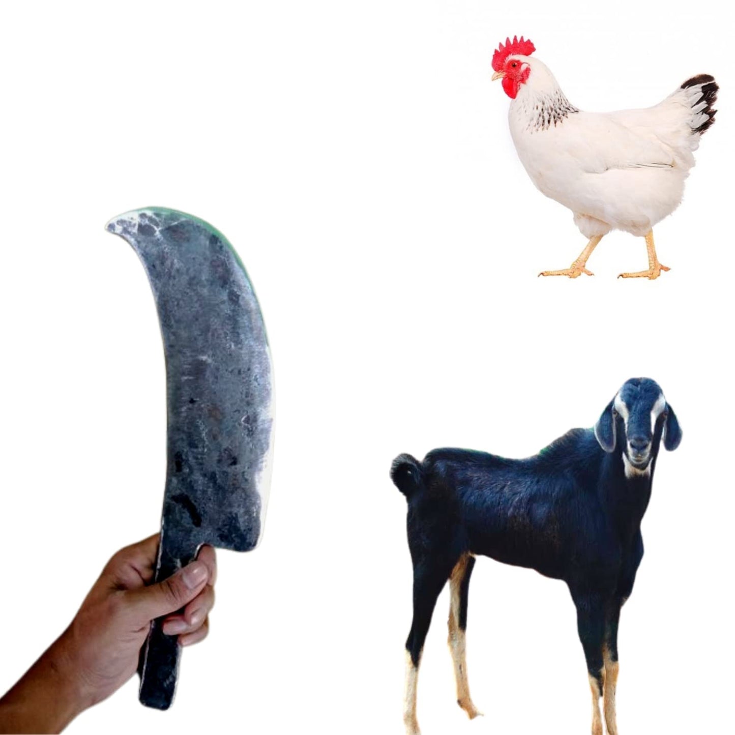 Handmade Iron Cleaver Knife / Meat Knife / Iron Knife - Suitable for Chopping, Slicing and Cutting of Meat (Small Size, 350 β 500 g Weight)