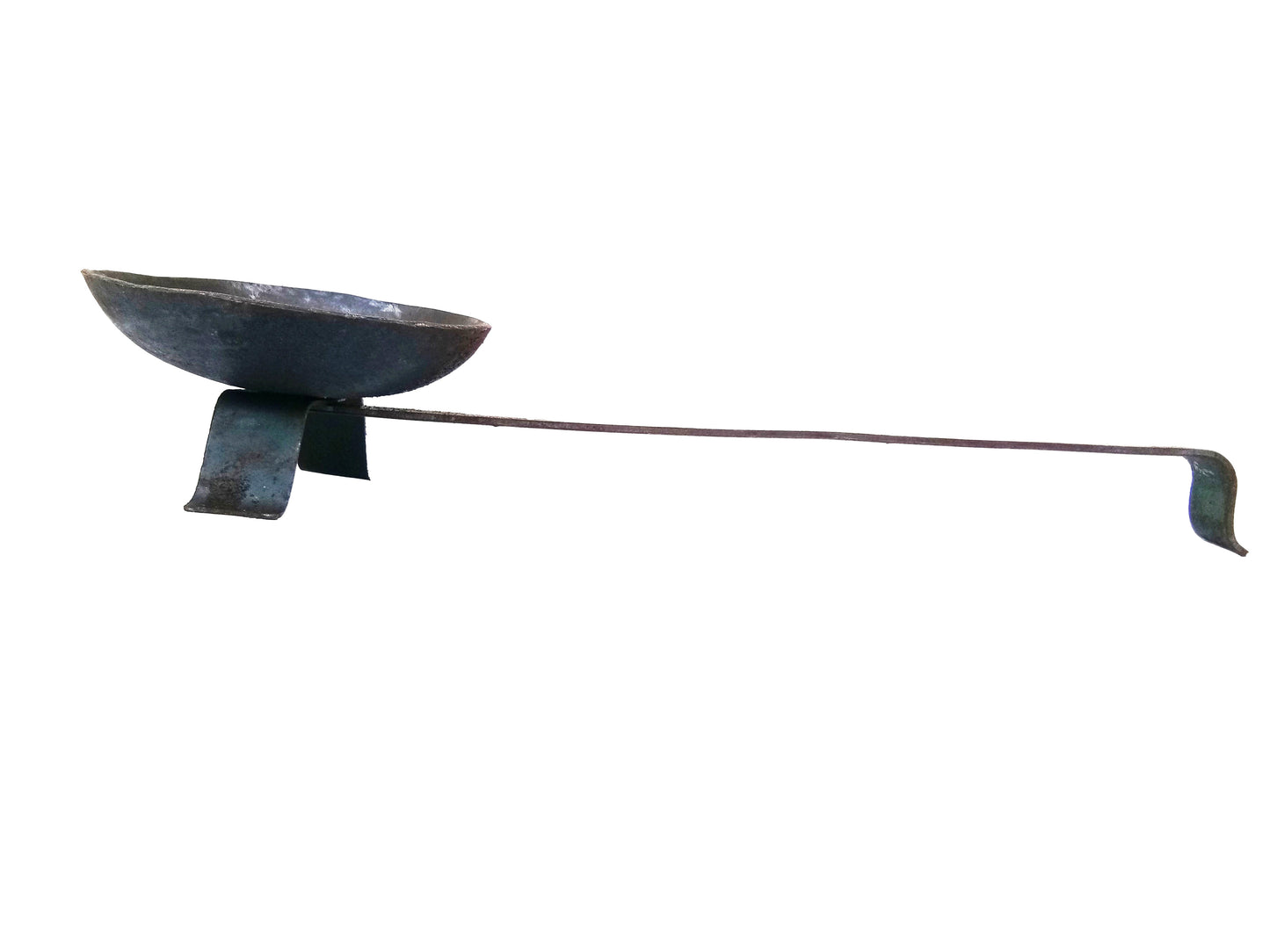 Traditional Iron Incense Burner with Handle - Incense Stand / Dhoop Holder / Sambrani Holder / Dhoobakkal / Dhuni Dani / Dhuni Holder (Black)