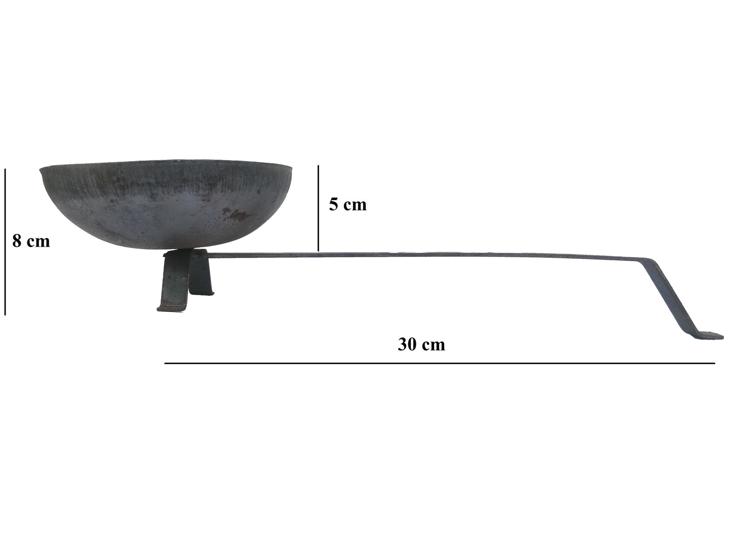 Deep Iron Incense Burner with Handle β Dhoop Stand / Sambrani Dhoop / Sambrani Karandi
