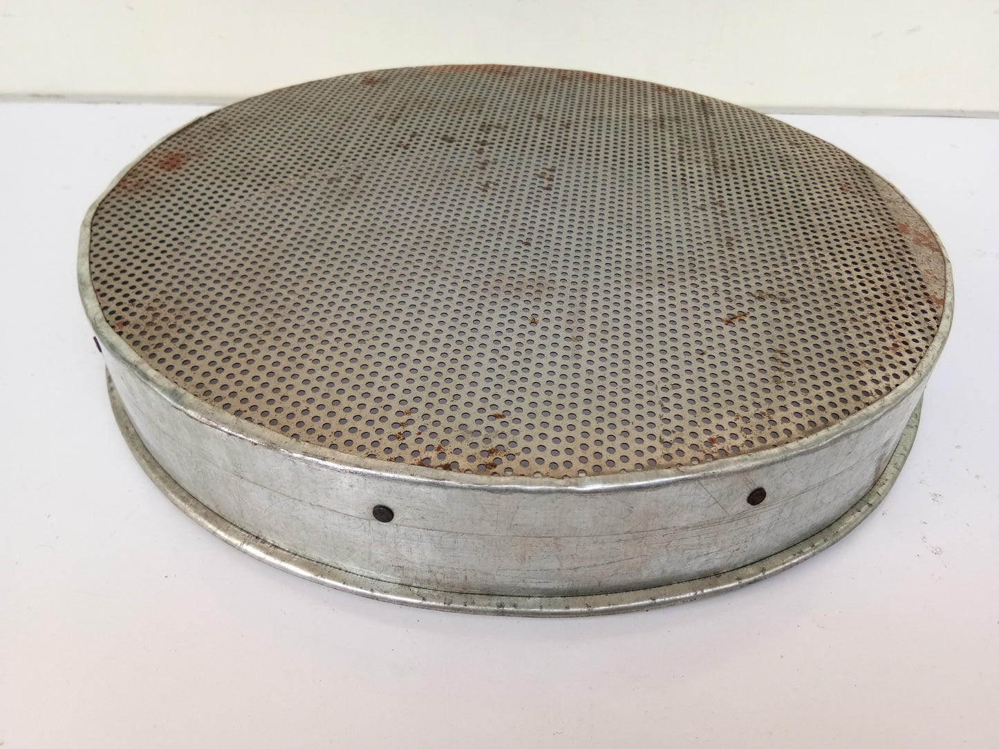 Seeds Cleaning Sieve - Handmade Galvanized Iron Strainer, (Diameter 12 in / 32 cm, Hole Diameter - 4 mm)