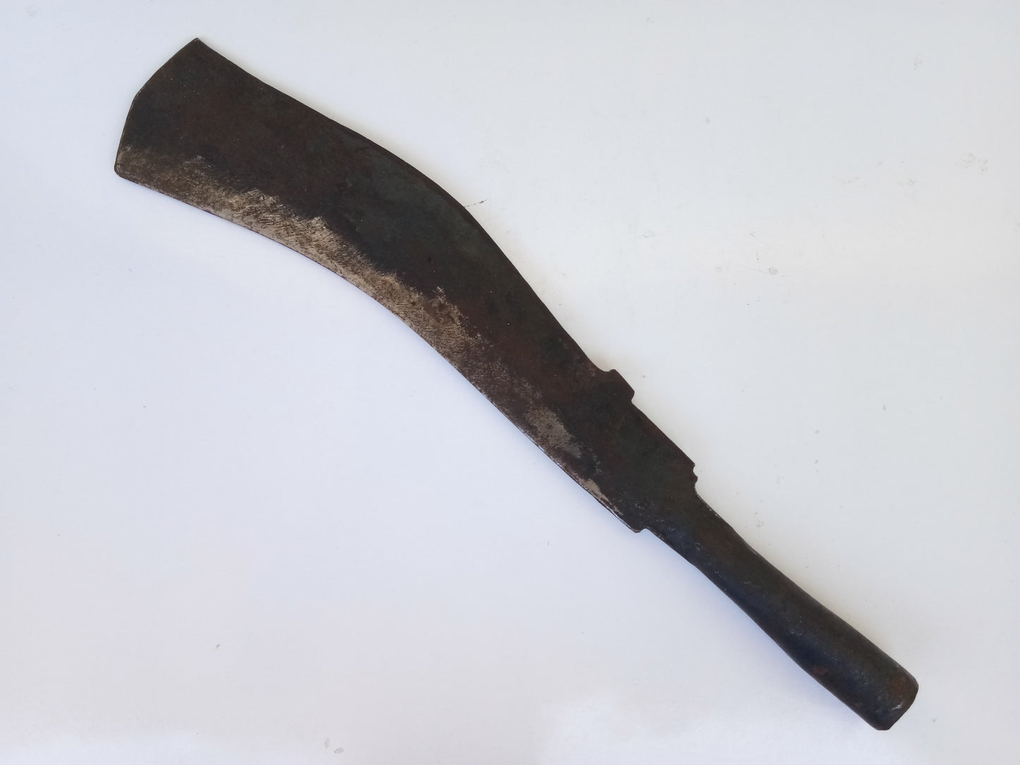 Traditional Heavy Iron Billhook | Wood Cutting Knife | Coconut Breaker Tool | Aruvaal | Koduval | Vaakathi | Vettukathi (45 cm Length, 900 g Weight) (Straight End)
