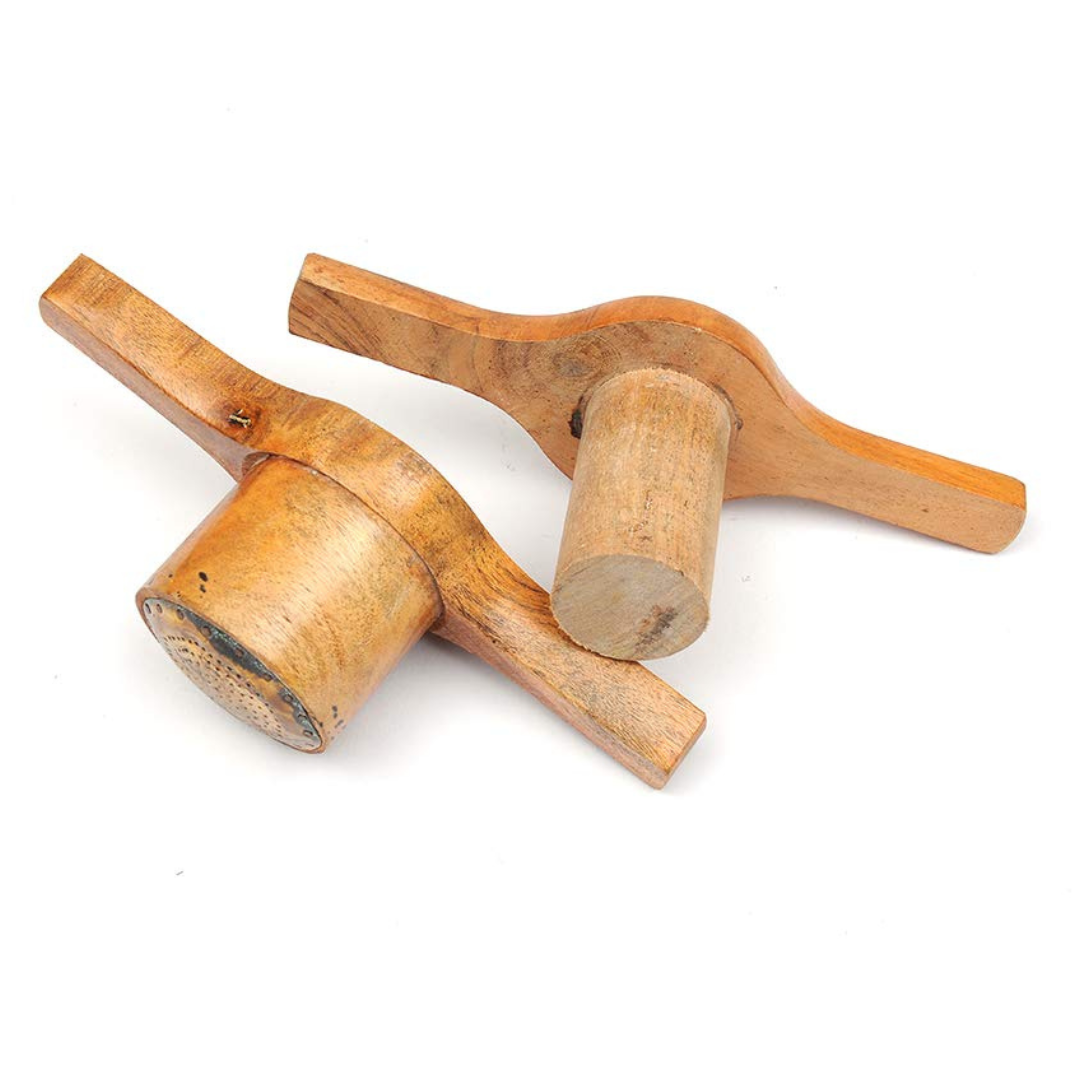 Traditional Wooden Kitchen Press, Idiyappam, Sev Sancha Maker with Brass Bottom Sheet