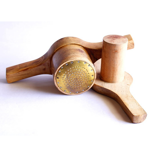 Traditional Wooden Kitchen Press, Idiyappam, Sev Sancha Maker with Brass Bottom Sheet