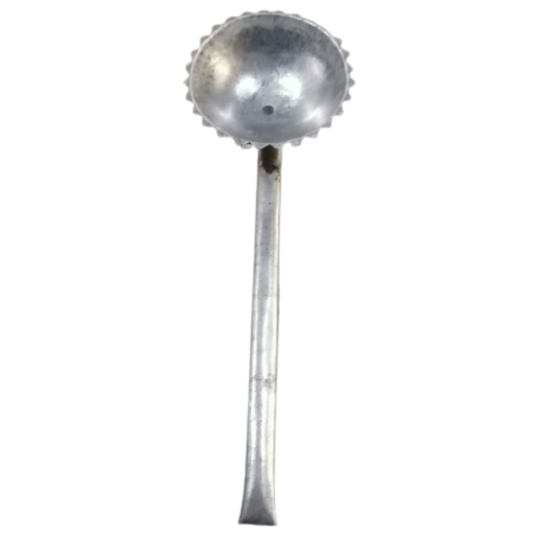 Handmade Iron Incense Burner with Handle β Dhoop Stand / Prayer Butler / Charcoal Dhoop / Incense Stand / Puja Dhoop; Medium (White, 150 g)